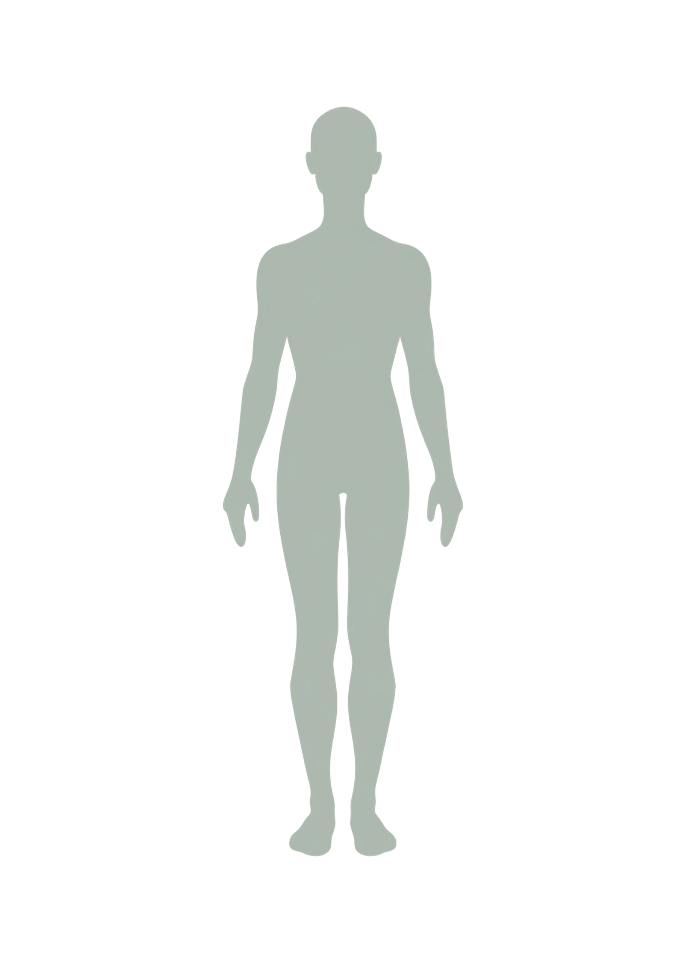 Illustration eines menschlichen Körpers zur Auswahl der Körperregion